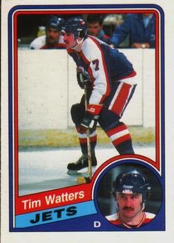 #350 Tim Watters - Winnipeg Jets - 1984-85 O-Pee-Chee Hockey