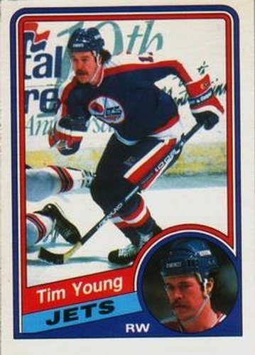 #351 Tim Young - Winnipeg Jets - 1984-85 O-Pee-Chee Hockey