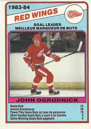 #356 John Ogrodnick - Detroit Red Wings - 1984-85 O-Pee-Chee Hockey