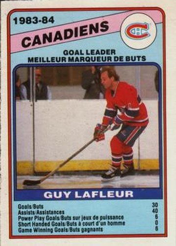 #360 Guy Lafleur - Montreal Canadiens - 1984-85 O-Pee-Chee Hockey