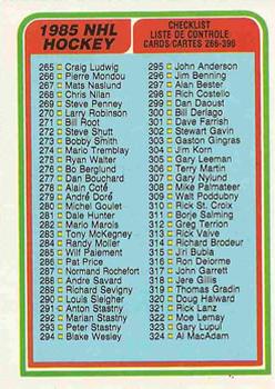 #396 Checklist: 265-396 - 1984-85 O-Pee-Chee Hockey