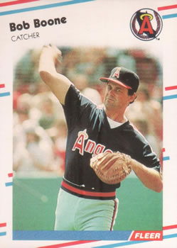 #485 Bob Boone - California Angels - 1988 Fleer Baseball