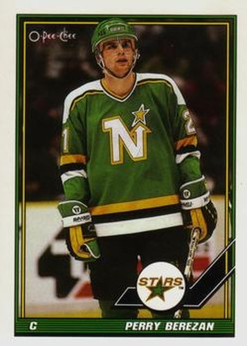 #485 Perry Berezan - Minnesota North Stars - 1991-92 O-Pee-Chee Hockey