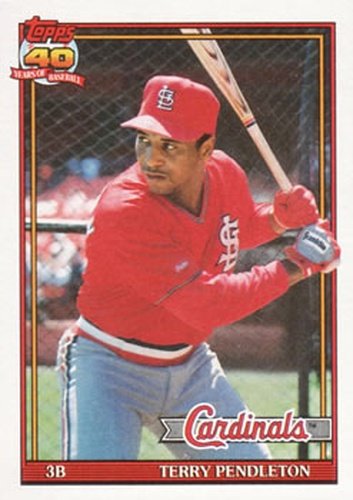 #485 Terry Pendleton - St. Louis Cardinals - 1991 Topps Baseball