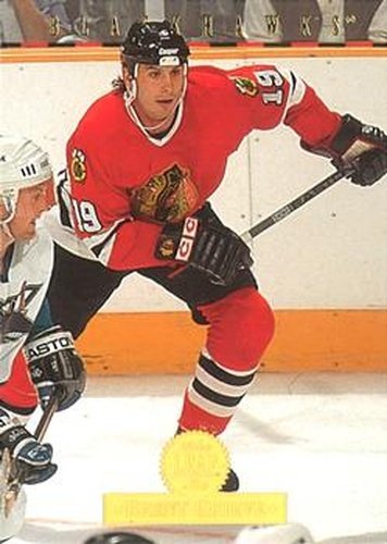 #485 Brent Grieve - Chicago Blackhawks - 1994-95 Leaf Hockey