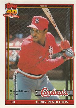 #485 Terry Pendleton - Atlanta Braves - 1991 O-Pee-Chee Baseball