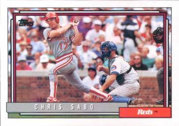 #485 Chris Sabo - Cincinnati Reds - 1992 Topps Baseball
