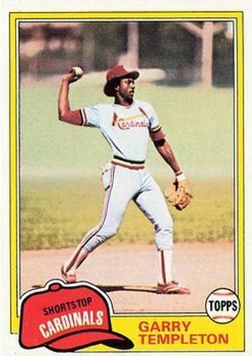 #485 Garry Templeton - St. Louis Cardinals - 1981 Topps Baseball