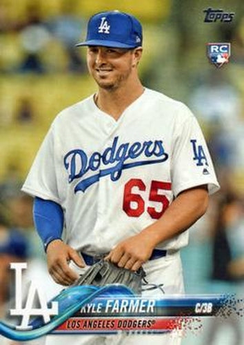#485 Kyle Farmer - Los Angeles Dodgers - 2018 Topps Baseball