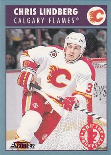 #485 Chris Lindberg - Calgary Flames - 1992-93 Score Canadian Hockey