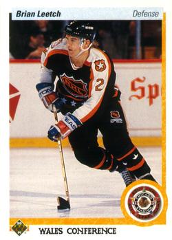 #485 Brian Leetch - New York Rangers - 1990-91 Upper Deck Hockey