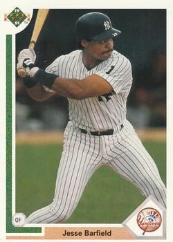 #485 Jesse Barfield - New York Yankees - 1991 Upper Deck Baseball