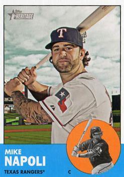 #485a Mike Napoli - Texas Rangers - 2012 Topps Heritage Baseball
