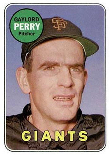 #485b Gaylord Perry - San Francisco Giants - 1969 Topps Baseball