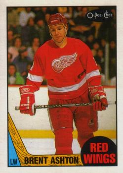 #100 Brent Ashton - Detroit Red Wings - 1987-88 O-Pee-Chee Hockey