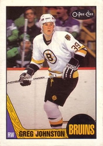 #102 Greg Johnston - Boston Bruins - 1987-88 O-Pee-Chee Hockey