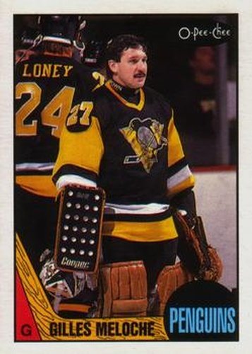 #107 Gilles Meloche - Pittsburgh Penguins - 1987-88 O-Pee-Chee Hockey