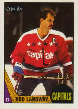 #108 Rod Langway - Washington Capitals - 1987-88 O-Pee-Chee Hockey