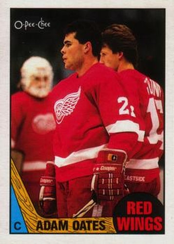 #123 Adam Oates - Detroit Red Wings - 1987-88 O-Pee-Chee Hockey