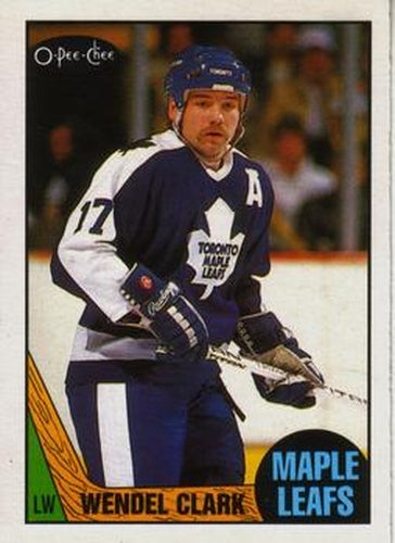 #12 Wendel Clark - Toronto Maple Leafs - 1987-88 O-Pee-Chee Hockey