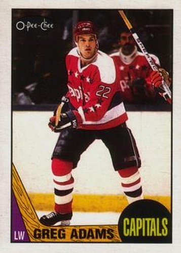 #139 Greg Adams - Washington Capitals - 1987-88 O-Pee-Chee Hockey