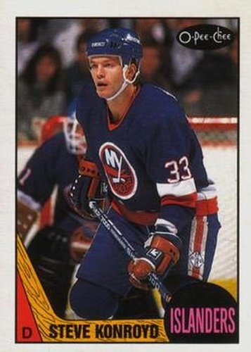 #153 Steve Konroyd - New York Islanders - 1987-88 O-Pee-Chee Hockey