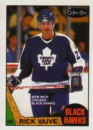 #155 Rick Vaive - Chicago Blackhawks - 1987-88 O-Pee-Chee Hockey