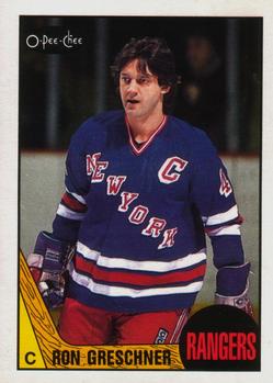 #159 Ron Greschner - New York Rangers - 1987-88 O-Pee-Chee Hockey