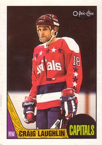 #161 Craig Laughlin - Washington Capitals - 1987-88 O-Pee-Chee Hockey