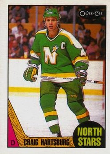 #165 Craig Hartsburg - Minnesota North Stars - 1987-88 O-Pee-Chee Hockey