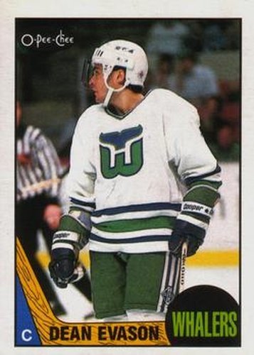 #166 Dean Evason - Hartford Whalers - 1987-88 O-Pee-Chee Hockey