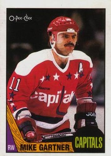 #168 Mike Gartner - Washington Capitals - 1987-88 O-Pee-Chee Hockey