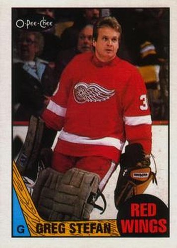 #186 Greg Stefan - Detroit Red Wings - 1987-88 O-Pee-Chee Hockey
