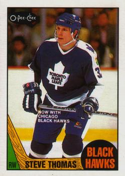 #188 Steve Thomas - Chicago Blackhawks - 1987-88 O-Pee-Chee Hockey