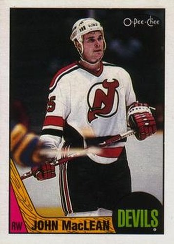 #191 John MacLean - New Jersey Devils - 1987-88 O-Pee-Chee Hockey