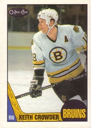 #194 Keith Crowder - Boston Bruins - 1987-88 O-Pee-Chee Hockey
