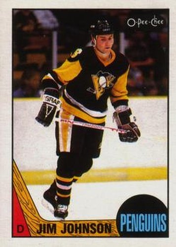 #196 Jim Johnson - Pittsburgh Penguins - 1987-88 O-Pee-Chee Hockey