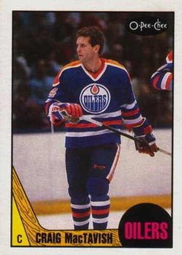 #203 Craig MacTavish - Edmonton Oilers - 1987-88 O-Pee-Chee Hockey