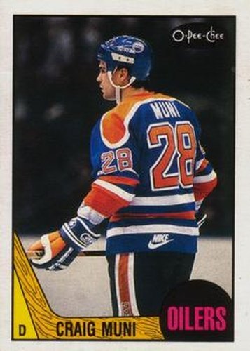 #206 Craig Muni - Edmonton Oilers - 1987-88 O-Pee-Chee Hockey