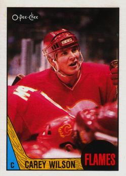 #211 Carey Wilson - Calgary Flames - 1987-88 O-Pee-Chee Hockey