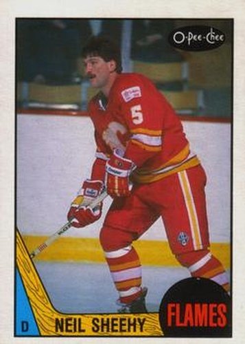 #213 Neil Sheehy - Calgary Flames - 1987-88 O-Pee-Chee Hockey