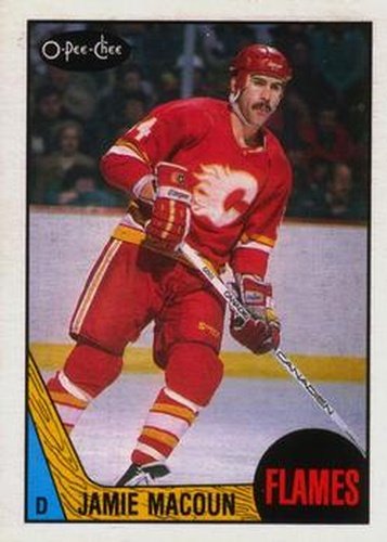 #214 Jamie Macoun - Calgary Flames - 1987-88 O-Pee-Chee Hockey