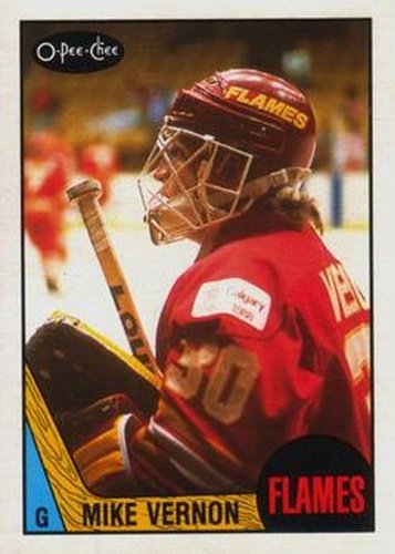 #215 Mike Vernon - Calgary Flames - 1987-88 O-Pee-Chee Hockey