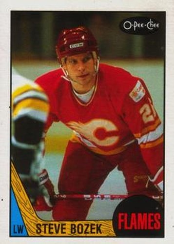 #216 Steve Bozek - Calgary Flames - 1987-88 O-Pee-Chee Hockey