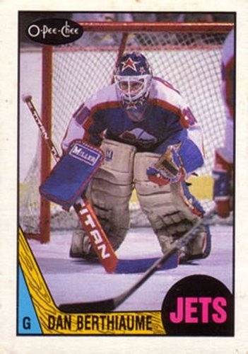 #217 Daniel Berthiaume - Winnipeg Jets - 1987-88 O-Pee-Chee Hockey