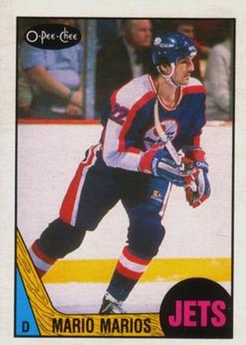 #220 Mario Marois - Winnipeg Jets - 1987-88 O-Pee-Chee Hockey