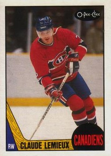 #227 Claude Lemieux - Montreal Canadiens - 1987-88 O-Pee-Chee Hockey