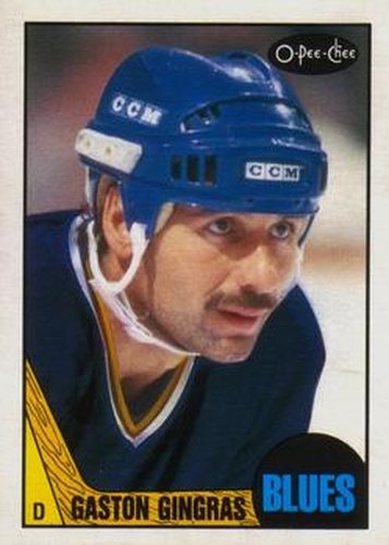 #229 Gaston Gingras - St. Louis Blues - 1987-88 O-Pee-Chee Hockey