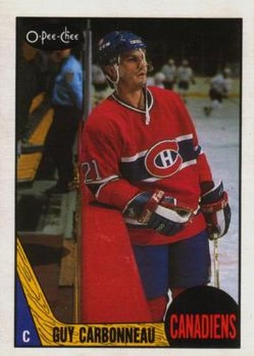 #232 Guy Carbonneau - Montreal Canadiens - 1987-88 O-Pee-Chee Hockey