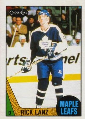 #239 Rick Lanz - Toronto Maple Leafs - 1987-88 O-Pee-Chee Hockey